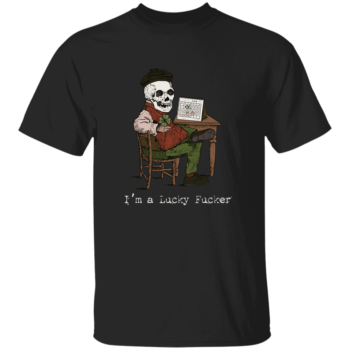 Lucky Fucker Bargain Tee - Black/Gray